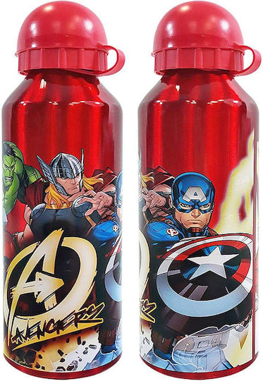 XMASfest Avengers Παιδικό Παγούρι Avengers Αλουμινίου Κόκκινο 500ml