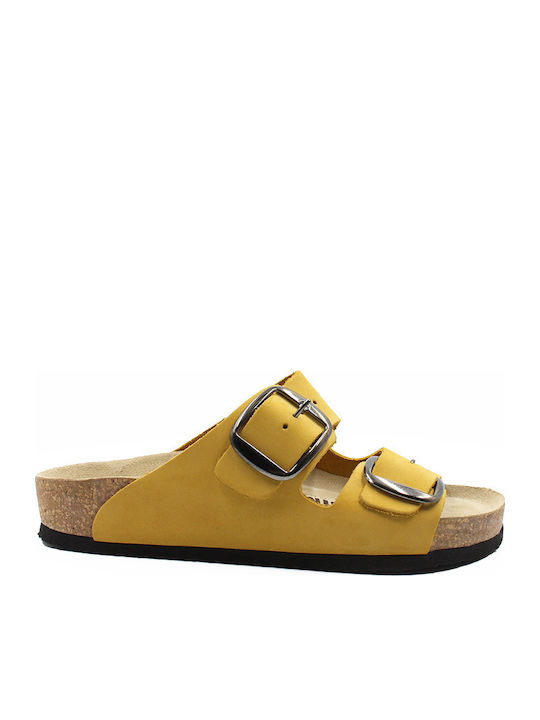 Vesna Sandale Casual Damă de Piele Galbene