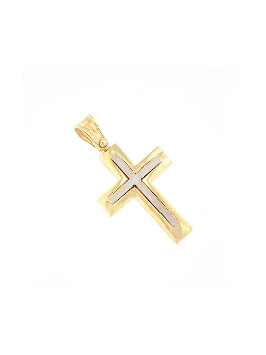 Anorado Men's Gold Cross 14K