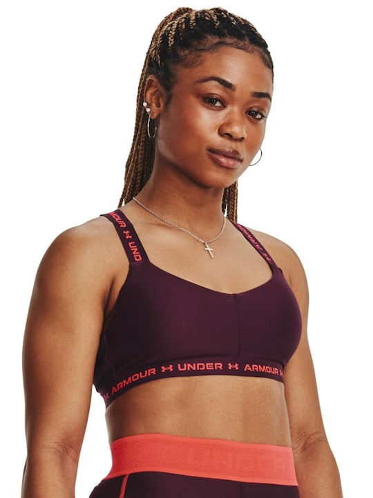 Under Armour Women's Bra without Padding Burgundy