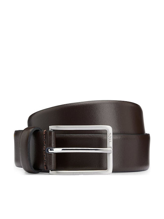 Boss Erman Men's Belt Leather Brown