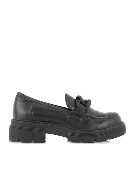 Marco Tozzi Γυναικεία Loafers σε Μαύρο Χρώμα