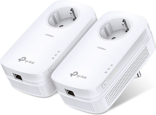 TP-LINK TL-PA8010P KIT v4 Powerline Double Wired with Passthrough Socket and Gigabit Ethernet Port