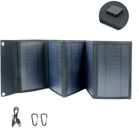 PM-0103 Αναδιπλούμενο Ηλιακό Panel Φορτιστής 30W με USB Output (Φορητών Συσκευών) (103738)