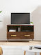 TV Stand Wooden Brown L80xW36xH50cm