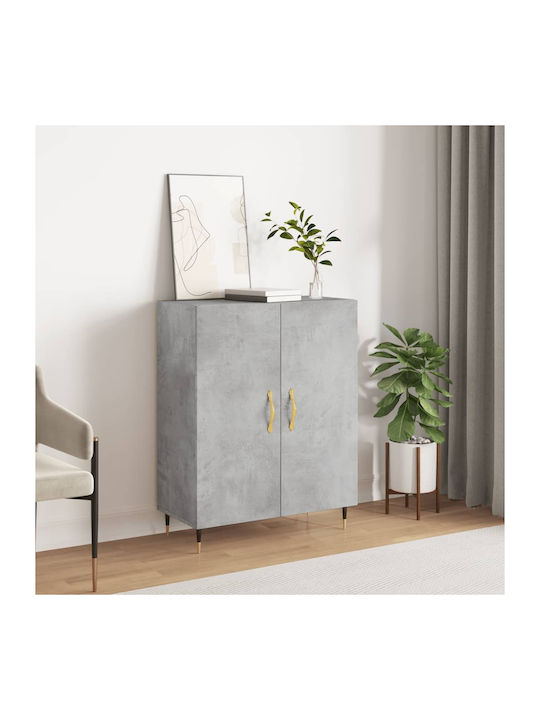 Wooden & Metallic Buffet Gray L69.5xW34xH90cm