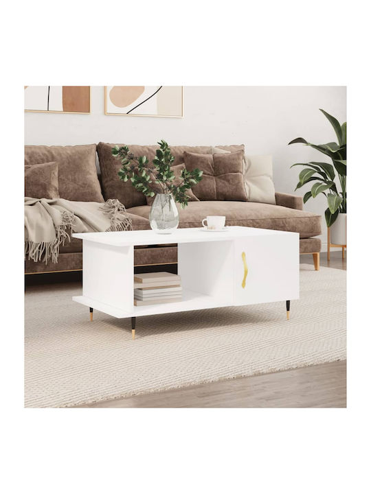 Rectangular Wooden Coffee Table White L90xW50xH40cm