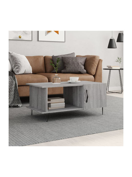 Rectangular Wooden Coffee Table Gray L90xW50xH40cm