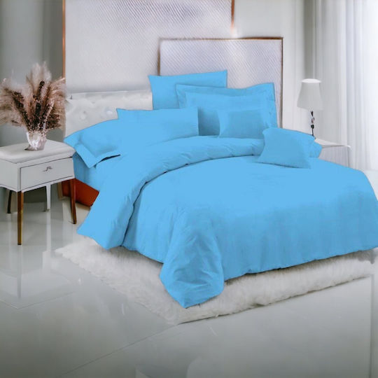 SpitiBazaar Σετ Υπέρδιπλο 4τμχ 220x240εκ. Γαλάζιο