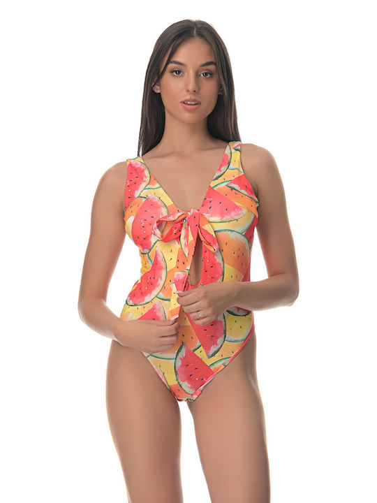 Sushi's Closet One-Piece Swimsuit with Open Back Yellow