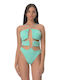 Sushi's Closet One-Piece Swimsuit with Open Back Turquoise