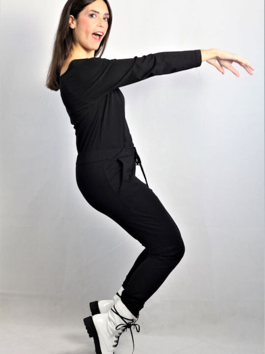 Women's Long-sleeved One-piece Suit Black