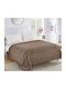 Silk Fashion Κουβέρτα Fleece Μονή 160x220εκ. Καφέ 5206978073090