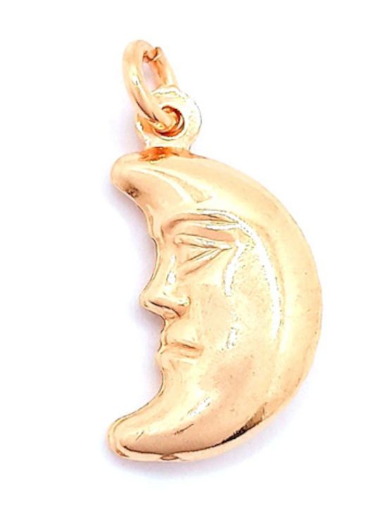 PS Silver Charm Φεγγάρι από Επιχρυσωμένο Ασήμι