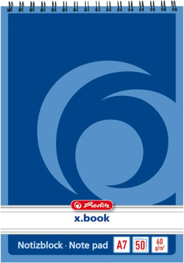 Herlitz Μπλοκ Σημειώσεων Σπιράλ A7 Ριγέ Μπλε