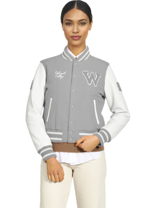 Κοντό Γυναικείο Bomber Jacket Γκρι