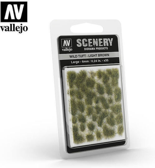Acrylicos Vallejo Plant Mockup Large Scenery - Wild Tuft – Light Brown 6mmx6cm