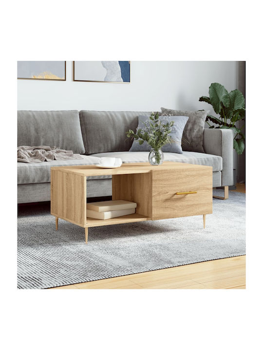 Rectangular Wooden Coffee Table Sonoma L90xW50xH40cm