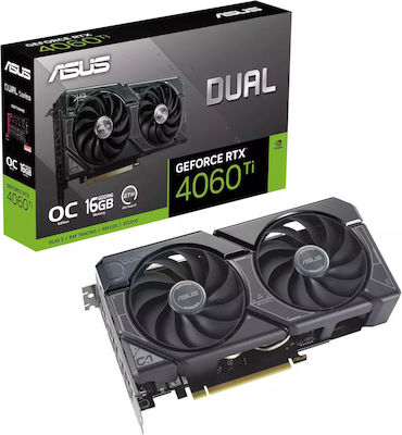 Asus GeForce RTX 4060 Ti 16GB GDDR6 Dual OC Κάρτα Γραφικών