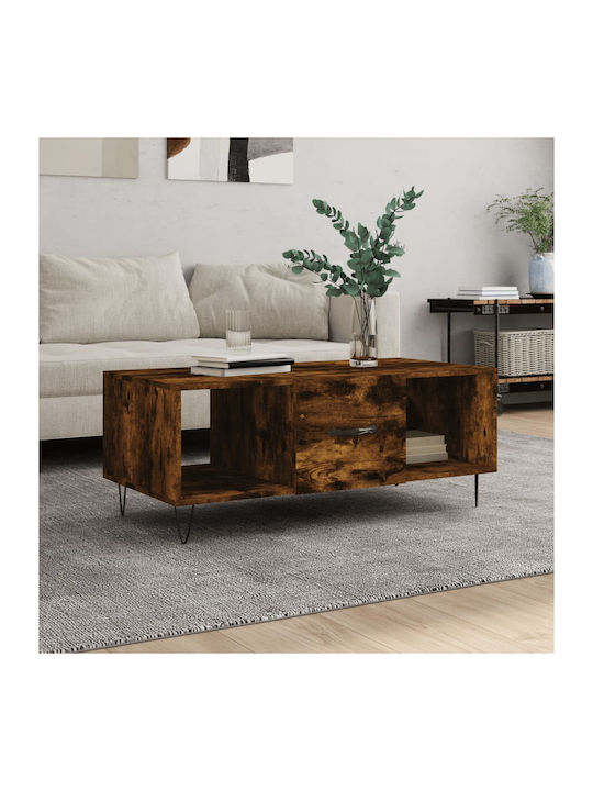 Rectangular Wooden Coffee Table Walnut L102xW50...