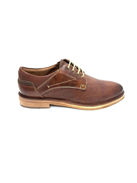 Pegabo Men's Leather Casual Shoes Tabac Brown