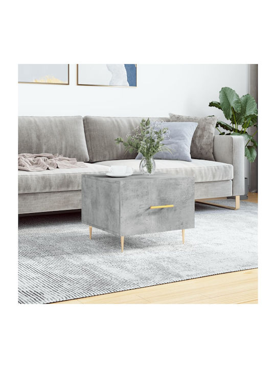 Square Wooden Side Table Gray L50xW50xH40cm