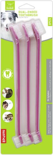 Nunbell Pet Dog Toothbrush for Small Breeds 3pcs
