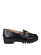 Leather Women's Moccasins in Black Color