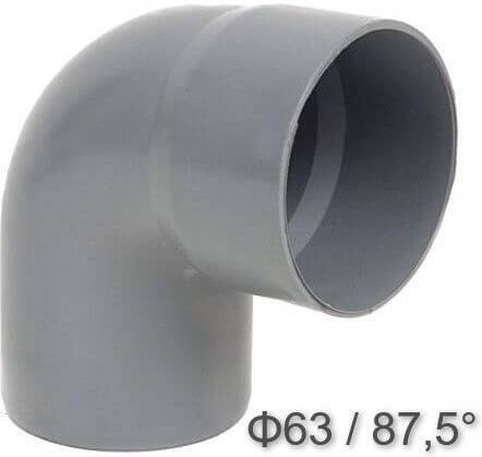 Palaplast Γωνία Съединител за тръби PVC Мъж/жена 63мм 7211/0063