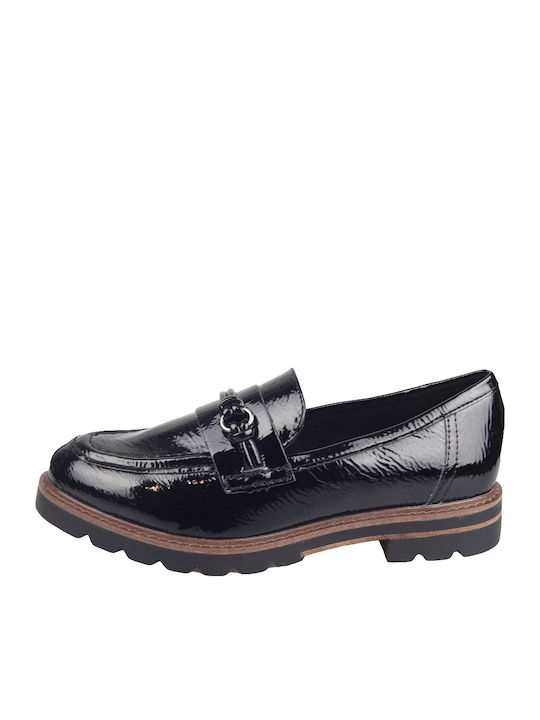 Marco Tozzi Γυναικεία Loafers σε Μαύρο Χρώμα