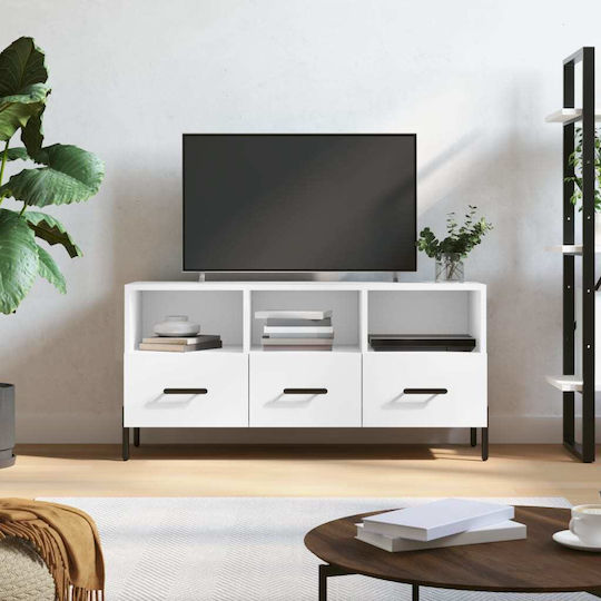 Stand TV Alb L102xA36xÎ50cm