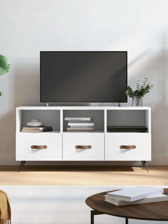 Έπιπλο Τηλεόρασης Λευκό Μ102xΠ36xΥ50cm 829004