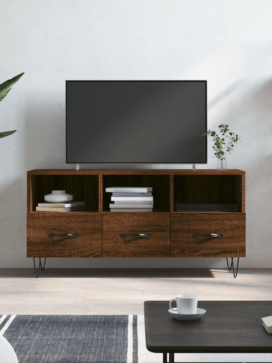 TV Stand Wooden Brown L102xW36xH50cm