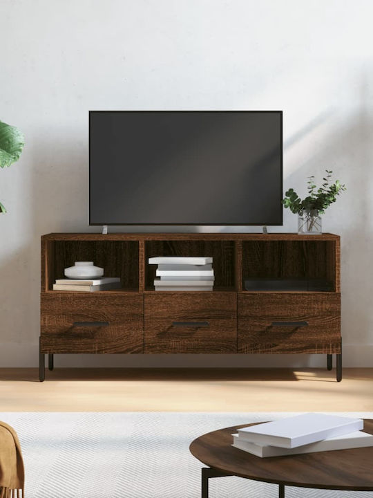 Particle Board TV Furniture with Drawers Walnut...