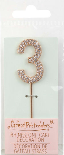 Great Pretenders Geburtstagskerze Nummer "3" in Gold Farbe 97605
