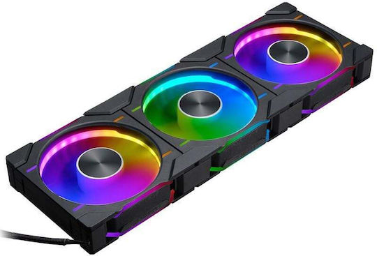 Phanteks PH-F120D30 Case Fan (2000rpm / 61.5cfm) with RGB Lighting and 4-Pin PWM Connection 3pcs Regular Black