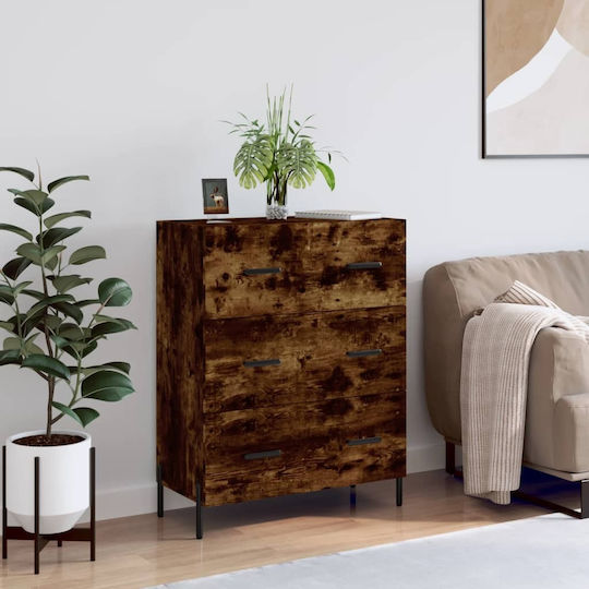 Wooden Chest of Drawers with 3 Drawers 69.5x34x90cm
