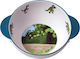 Petit Jour Paris Baby Food Bowl Dinos made of Melamine Blue