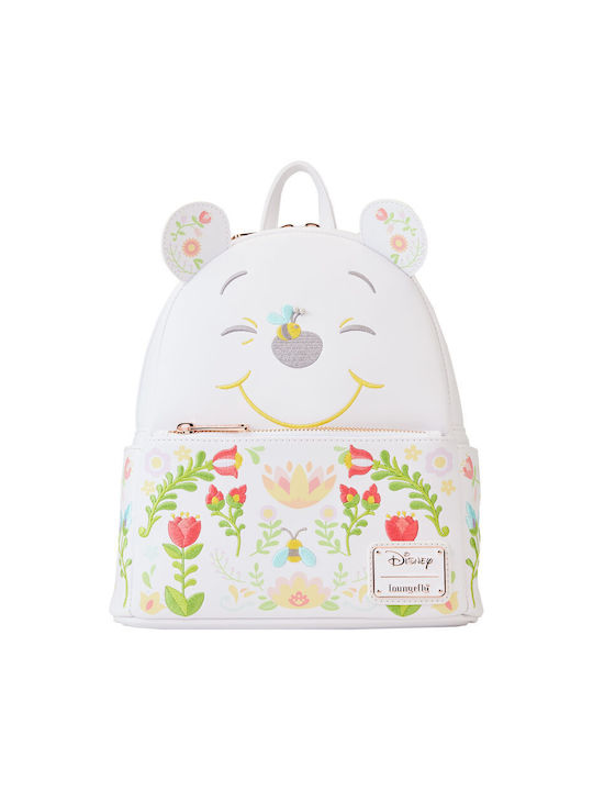 Loungefly Disney Winnie the Pooh Folk Floral Παιδική Τσάντα Πλάτης Λευκή