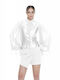 Relish Women's Summer Blouse Long Sleeve White