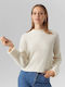 Vero Moda Women's Long Sleeve Sweater Beige