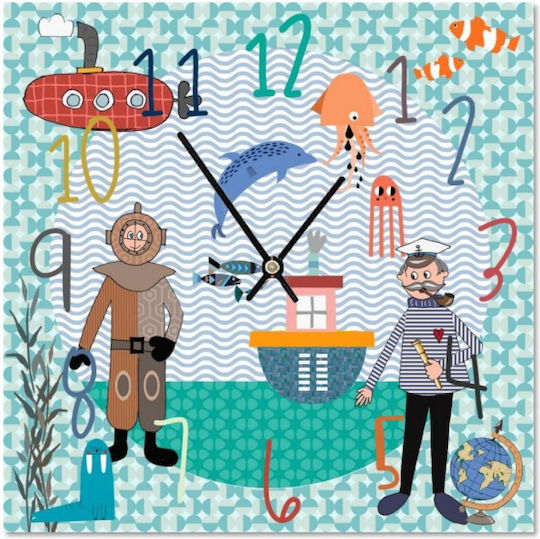 Colourbox Kids Kinder Wanduhr Hölzernes 31x31cm Colourbox Kids Kinder Wanduhr Hölzernes 31x31cm