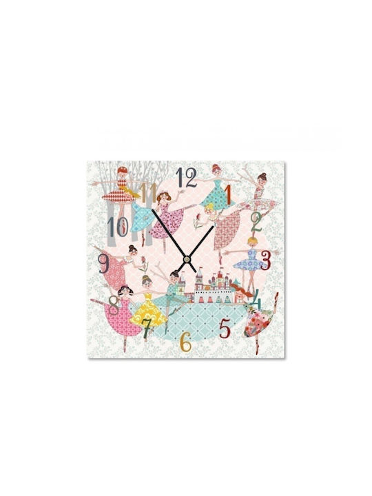 Colourbox Kids Παιδικό Ρολόι Τοίχου Ξύλινο 31x31cm