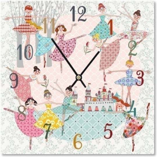 Colourbox Kids Ceas de perete pentru copii Lemn 31x31cm