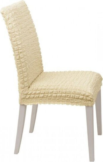 SpitiBazaar Elastic Cover for Chair Ecru 6pcs SB-44