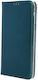Smart Задна корица Кожа Магнитен Зелен (Motorola Edge 30)