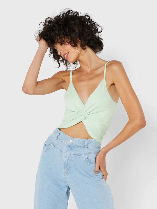 Noisy May Damen Sommer Crop Top mit Trägern & V...