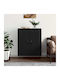 Sideboard Wooden Black 69.5x34x90cm