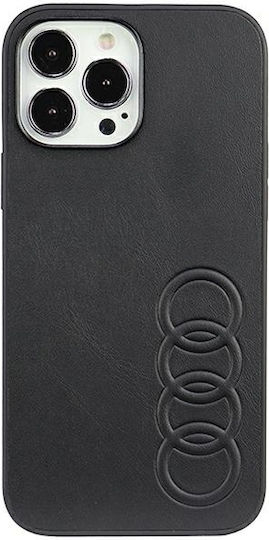 Audi Umschlag Rückseite Leder / Kunststoff Schwarz (iPhone 13 Pro Max)