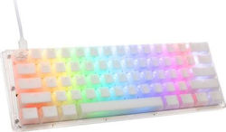 Ducky One 3 Aura Mini Gaming Μηχανικό Πληκτρολόγιο 60% με Gateron Baby Kangaroo διακόπτες και RGB φωτισμό (Αγγλικό US) Λευκό